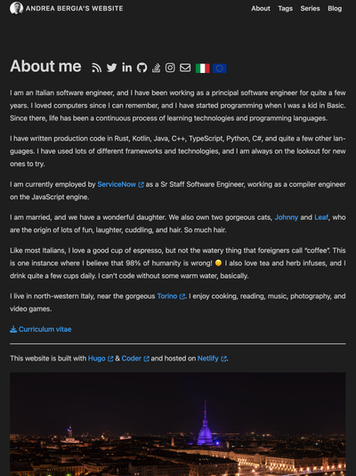 About page